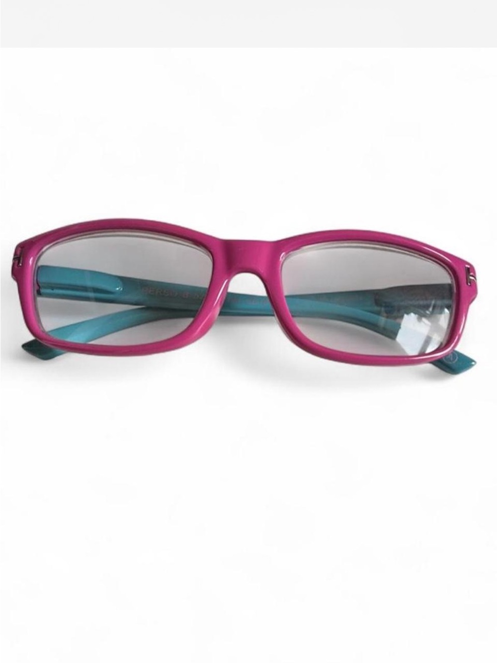 Women's Two-Tone Pink Frame Reading Glasses with Blue Temples